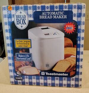 Vintage Toastmaster Bread Box Automatic Bread Maker Model 1148X–Brand New In Box